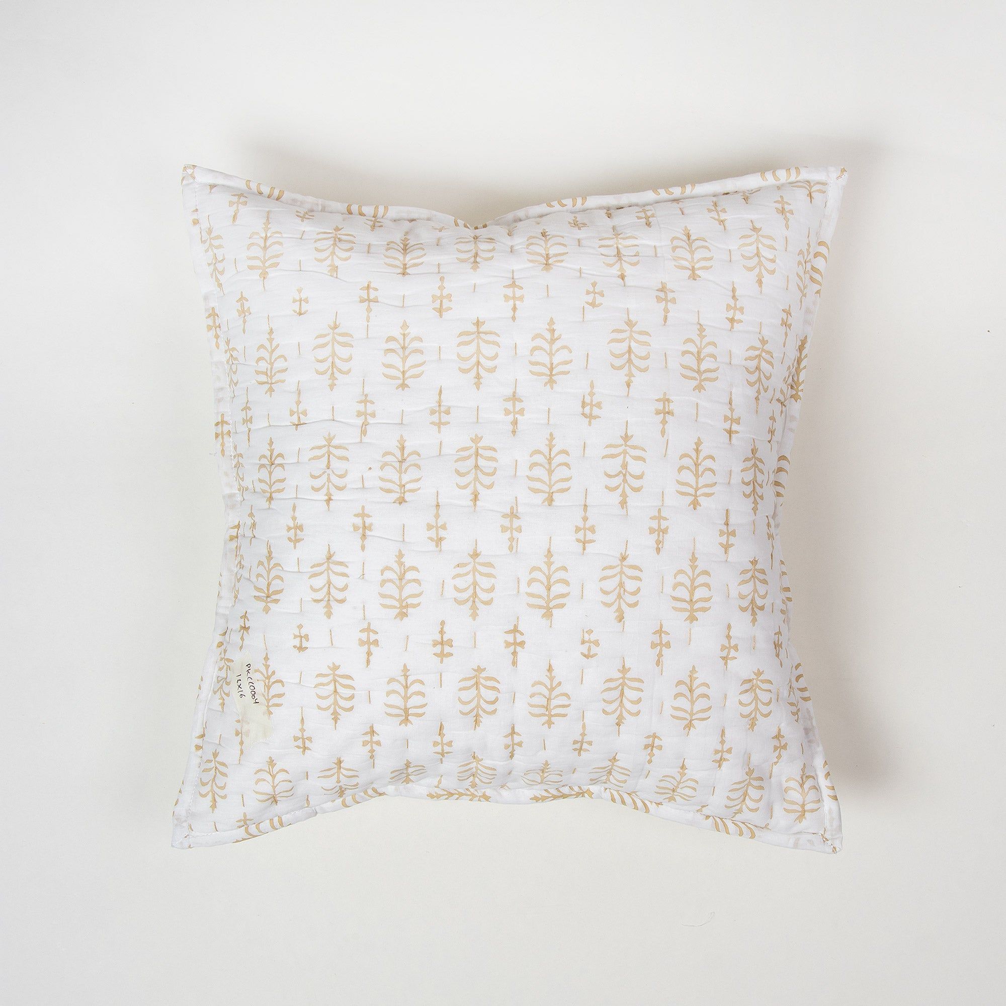 Premium Hand Block Leaf Printed Kantha Cushion Covers
